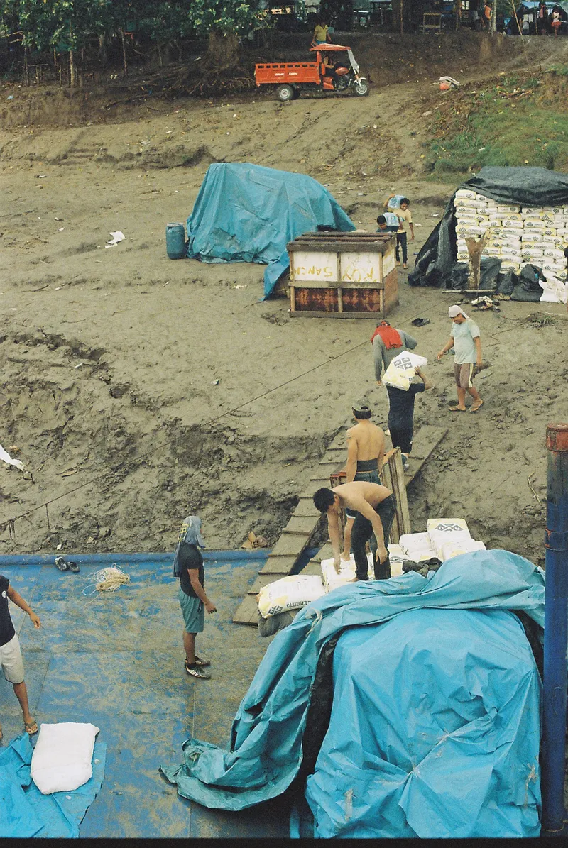 Cargo loading area on Amazon slow boat